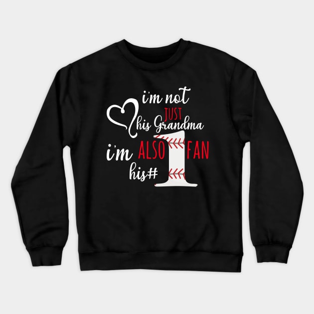 Baseball Grandma #1 Fan Crewneck Sweatshirt by animericans